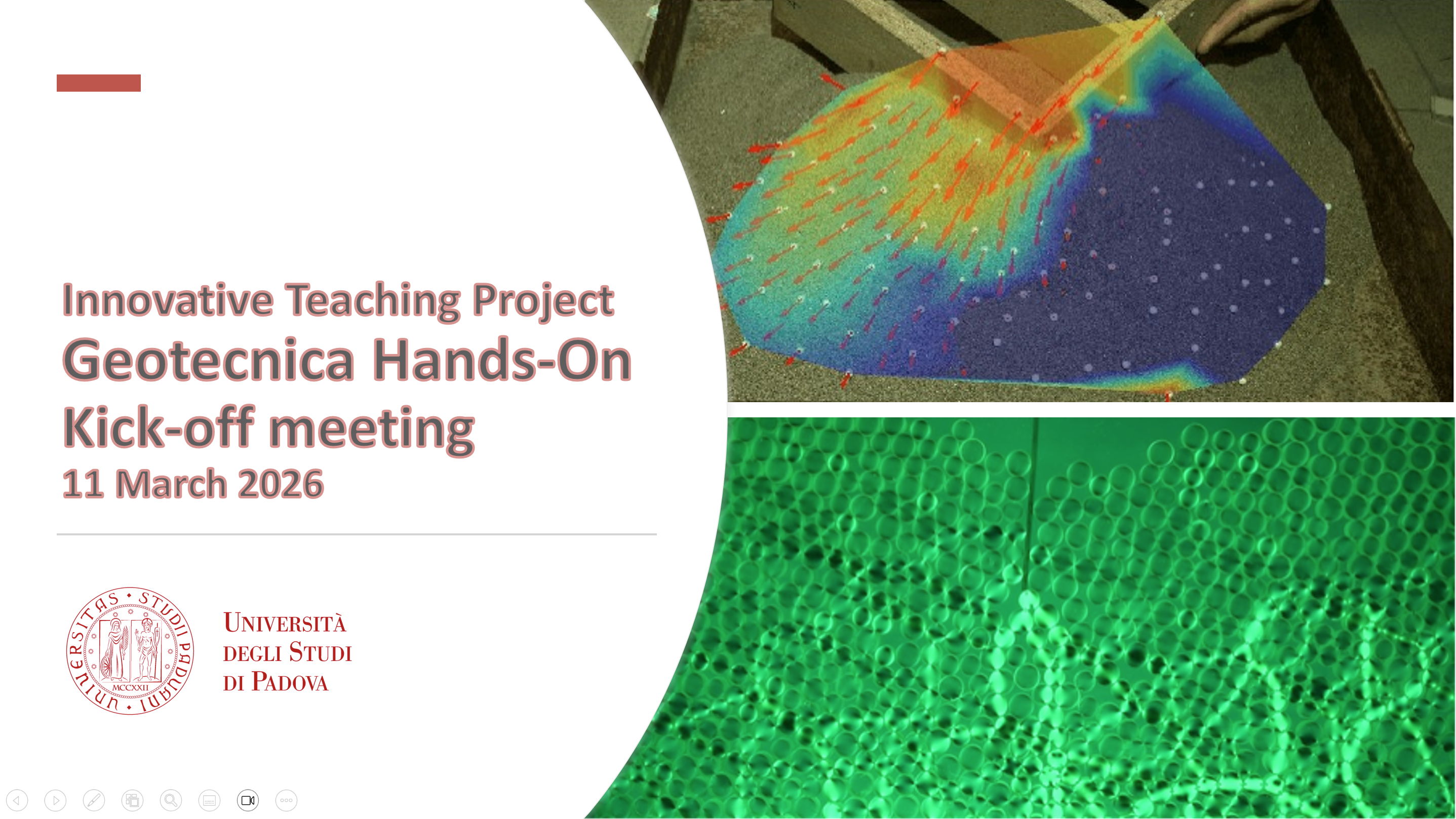 Kick-off meeting del progetto Geotecnica Hands-On